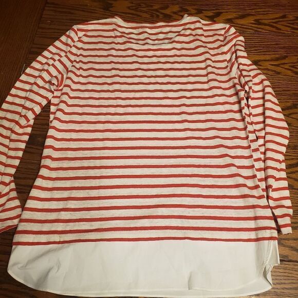 Tory Burch striped linen jerset tshirt red&white s - Picture 6 of 6